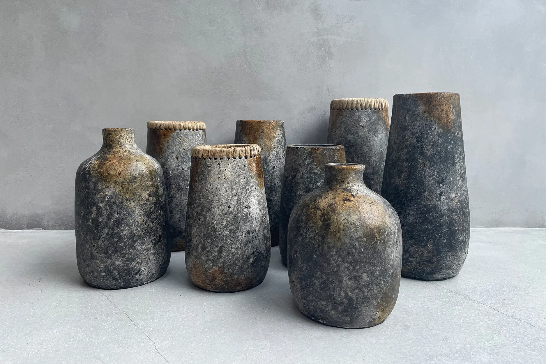 Classy Vase - Antikgrau - L