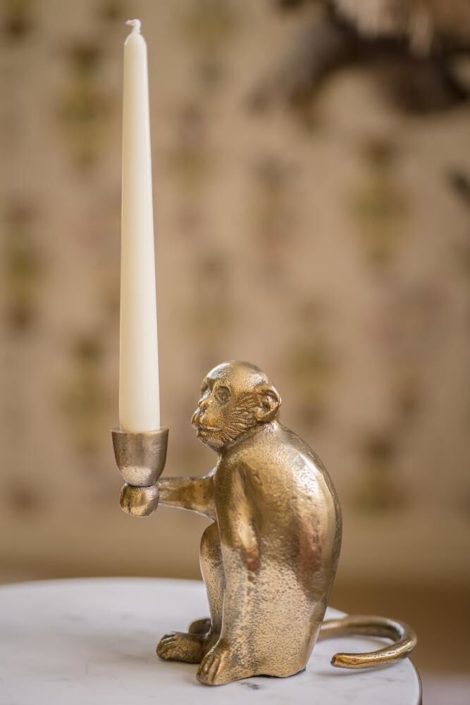 Affen Kerzenhalter #1 - Messing