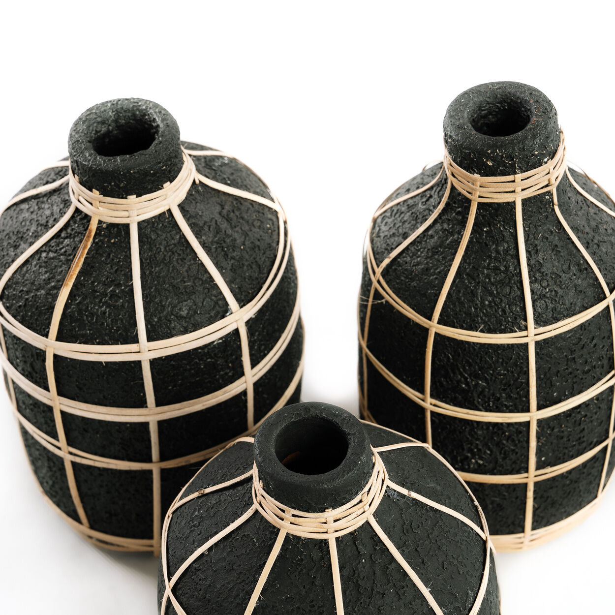 Whoopy Vase - Schwarz / Natur - M