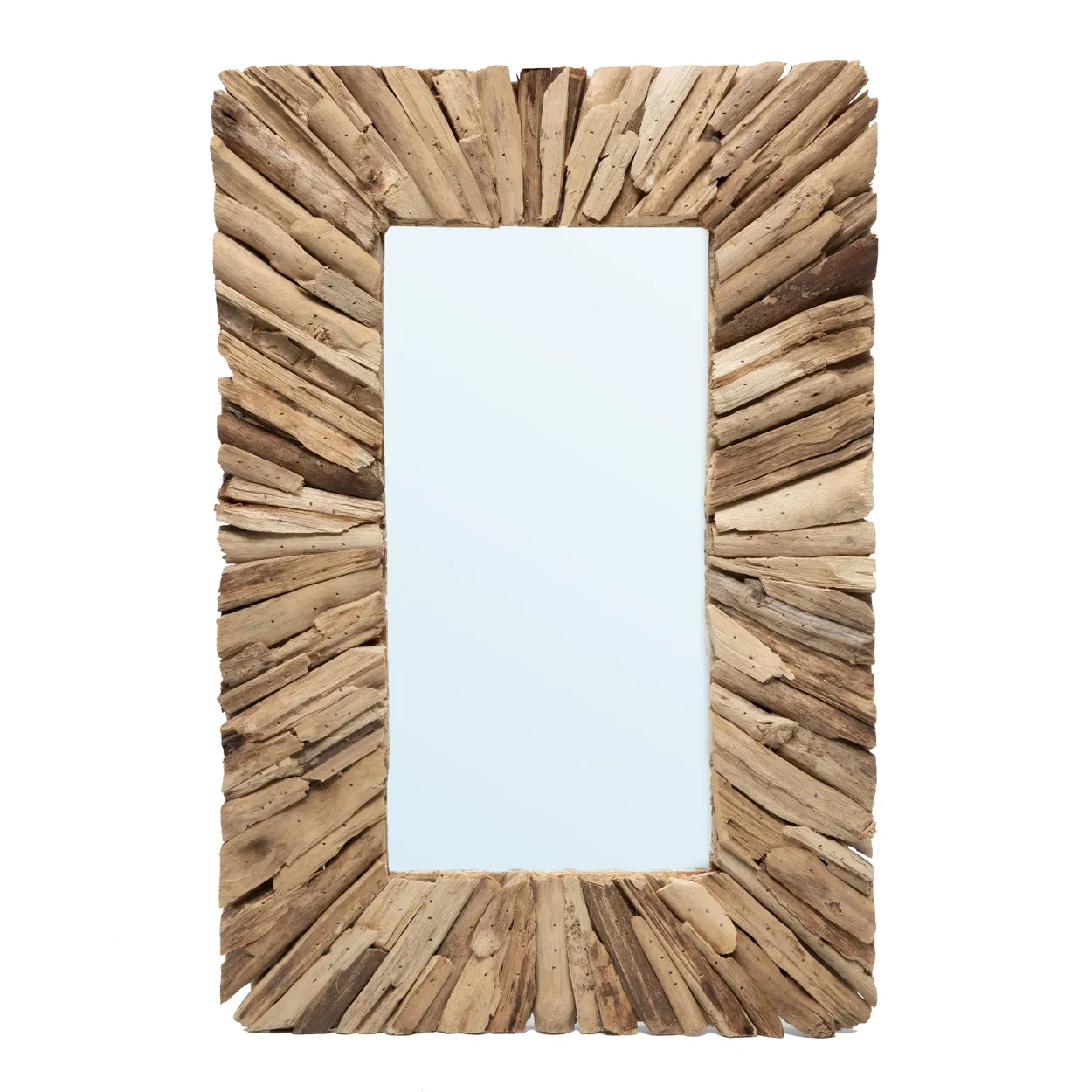 Treibholz Spiegel mit Rahmen - Natur - M