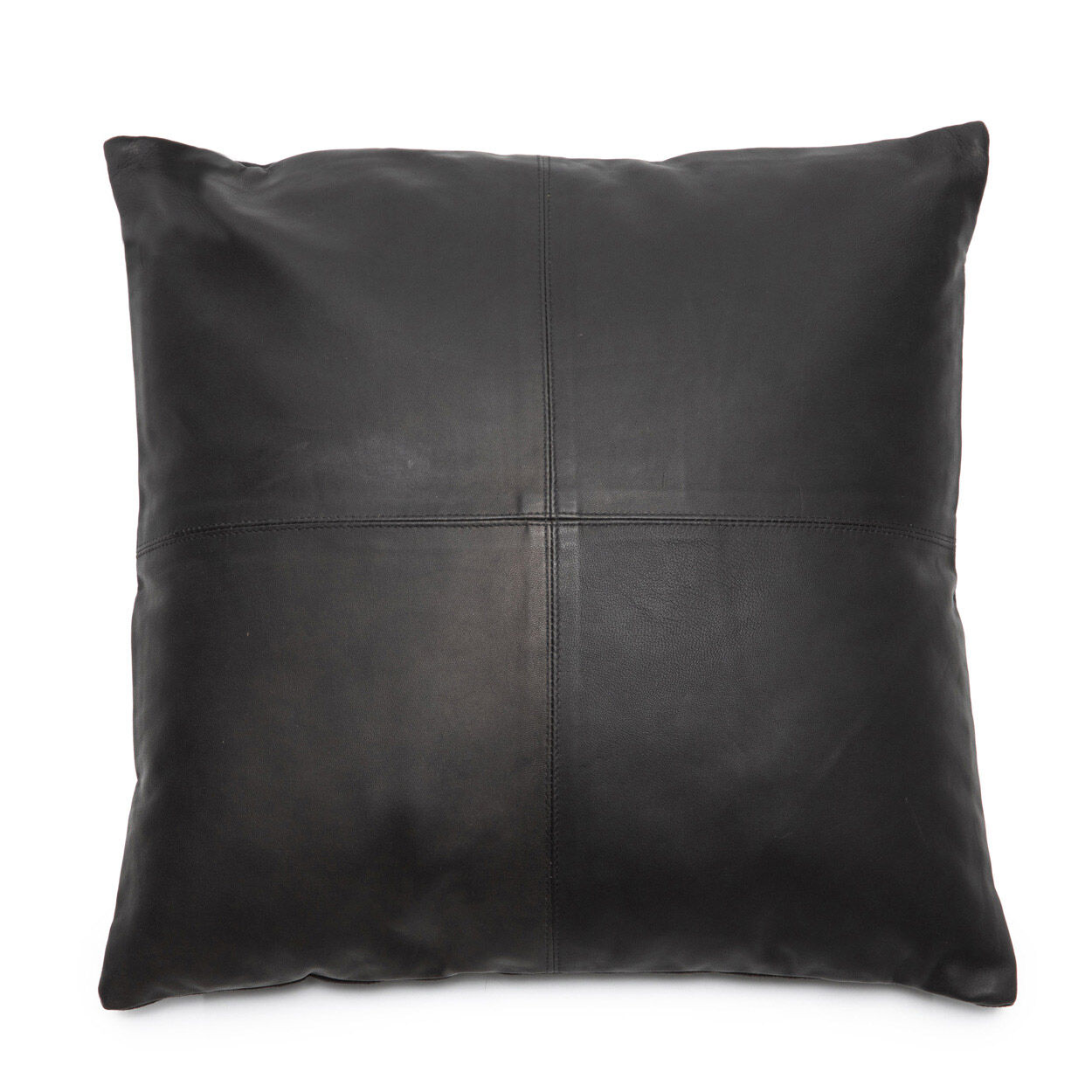 Verteiliger Kissenbezug aus Leder – Schwarz – 60 x 60