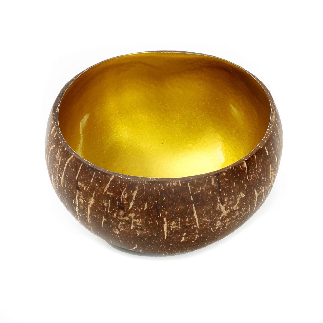 Kokosnuss Schale - Natur / Gold